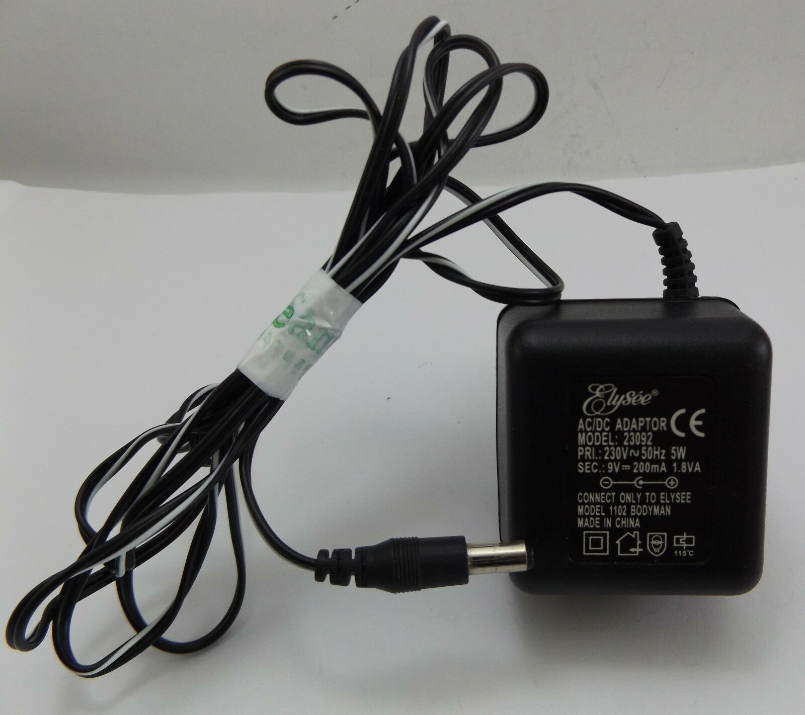 Elysee 23092 9V 200mA 1.8VA AC DC Adaptor UK PLUG POWER SUPPLY